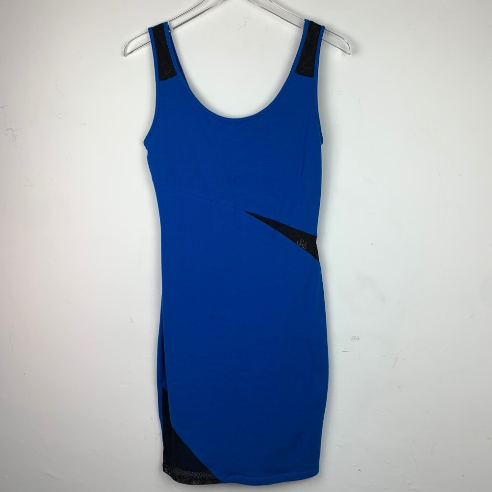 ROCK & REPUBLIC — Blue Mesh Bodycon Mini Dress XS - Picture 2 of 8
